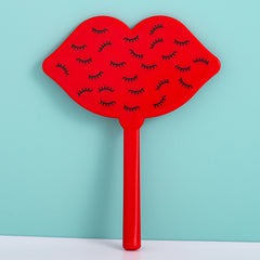 Beard & Letter Graphic Handheld Mirror With Handle For Vanity Makeup Home