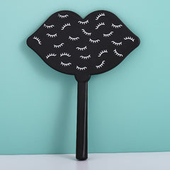 Beard & Letter Graphic Handheld Mirror With Handle For Vanity Makeup Home