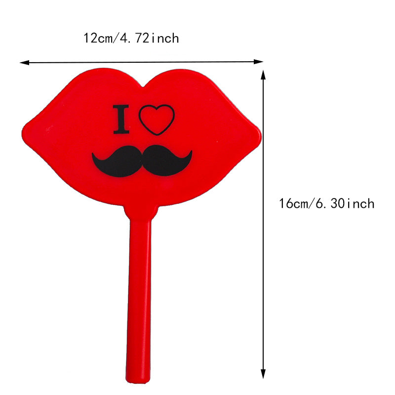 Beard & Letter Graphic Handheld Mirror With Handle For Vanity Makeup Home