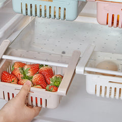 Fridge Organizer Storage Box Refrigerator Drawer Plastic Storage Container Shelf