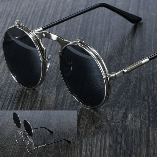 Steampunk Flip Up Sunglasses UV400 Sun Shades