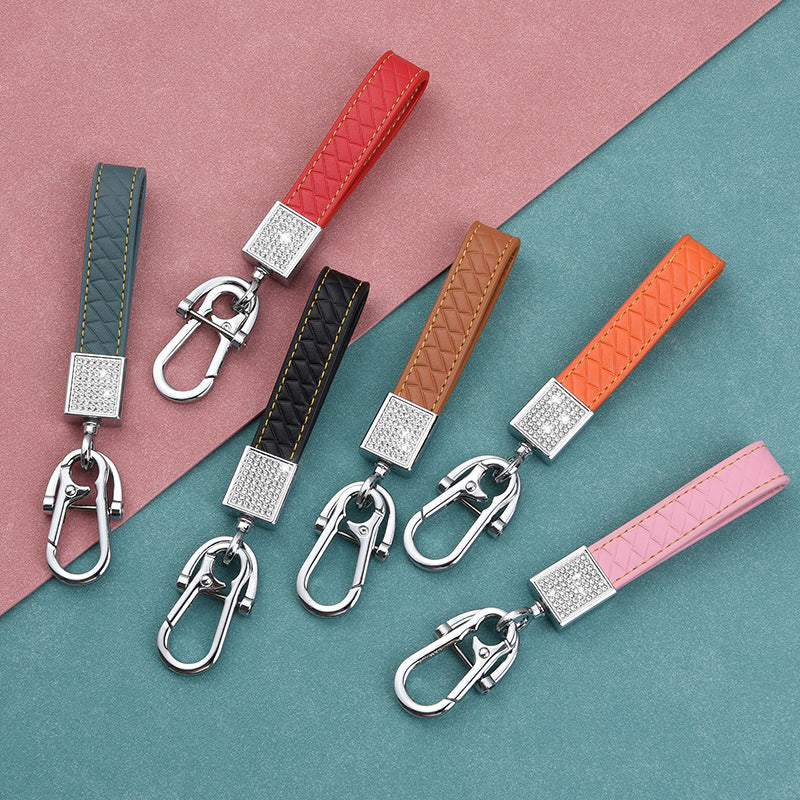 Men's Car Keychain with Artificial Diamond Key Ring