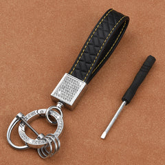 Men's Car Keychain with Artificial Diamond Key Ring