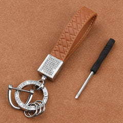 Men's Car Keychain with Artificial Diamond Key Ring