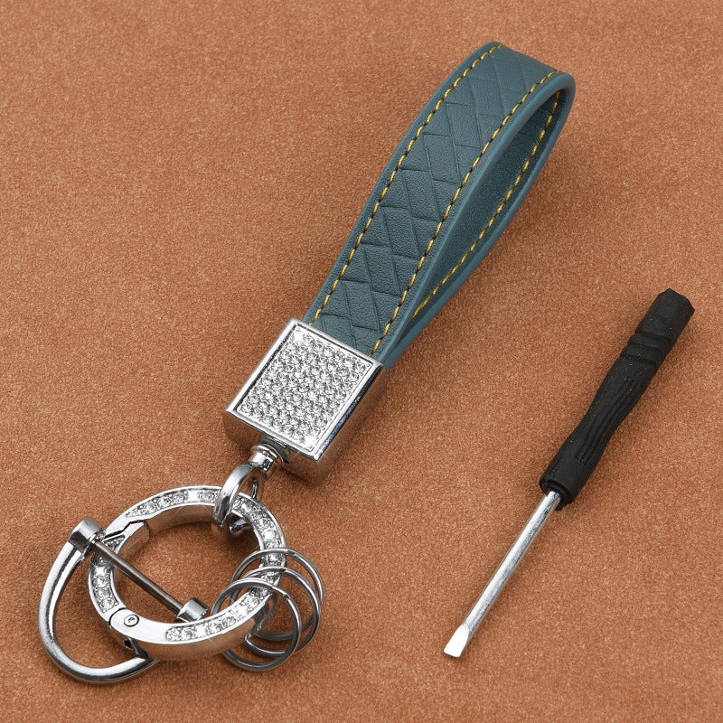 Men's Car Keychain with Artificial Diamond Key Ring