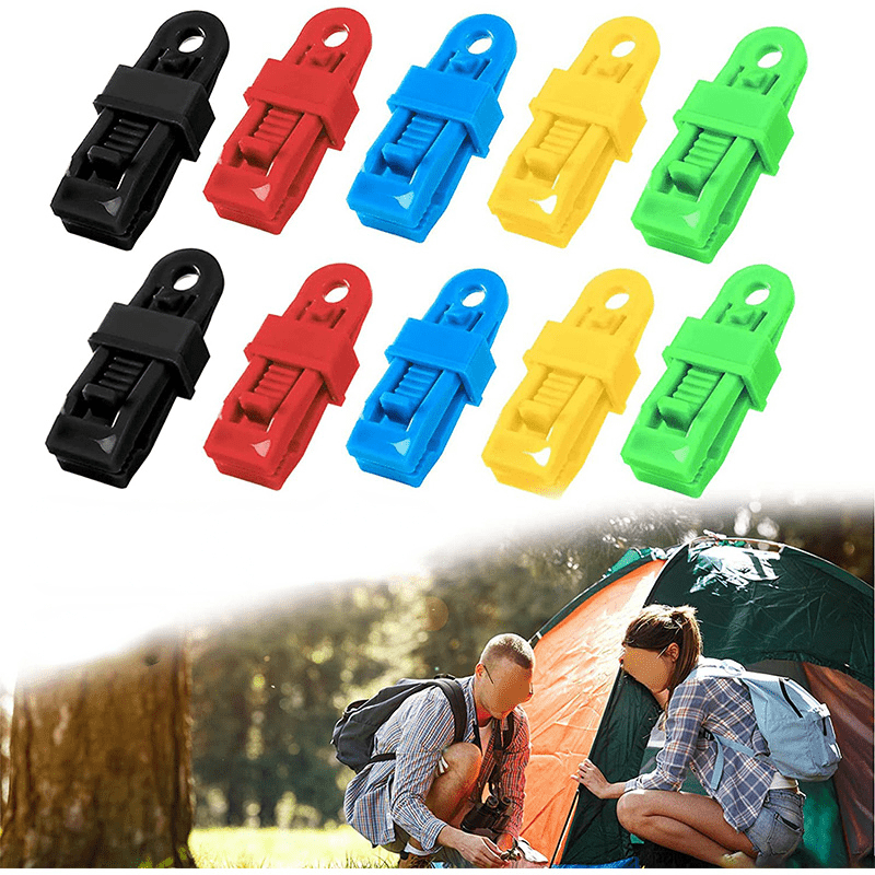 20pcs Tent Clips Windproof Tarp Fixing Outdoor Camping Gear
