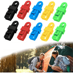 20pcs Tent Clips Windproof Tarp Fixing Outdoor Camping Gear