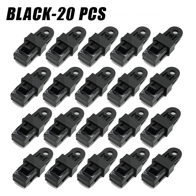 20pcs Tent Clips Windproof Tarp Fixing Outdoor Camping Gear