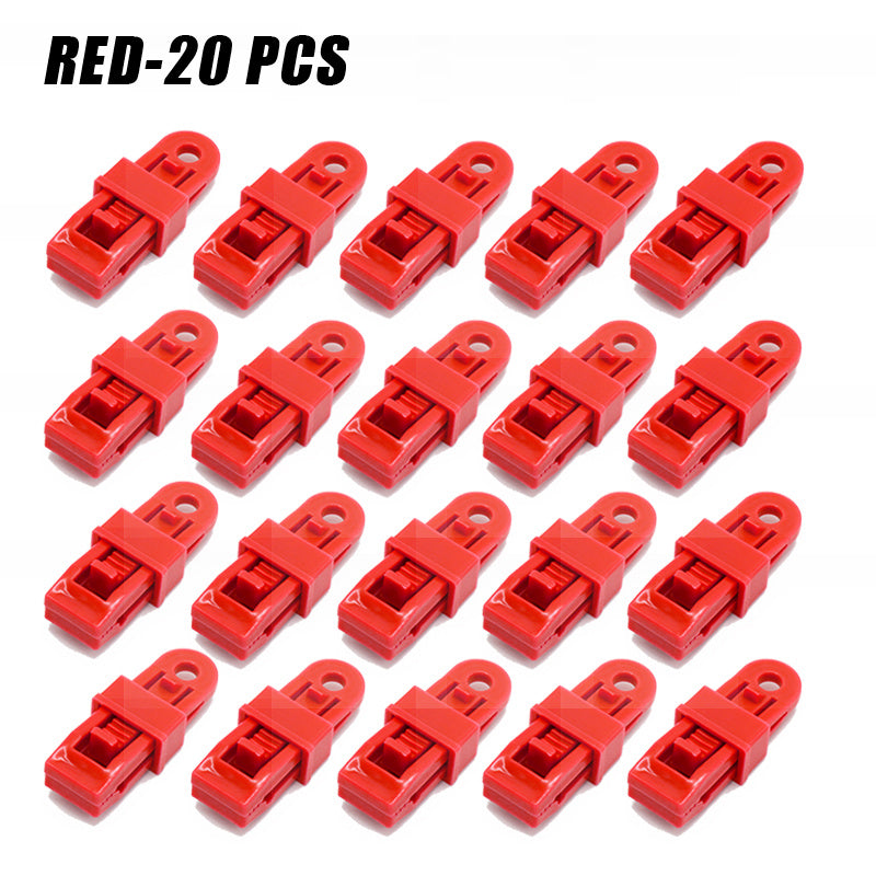 20pcs Tent Clips Windproof Tarp Fixing Outdoor Camping Gear