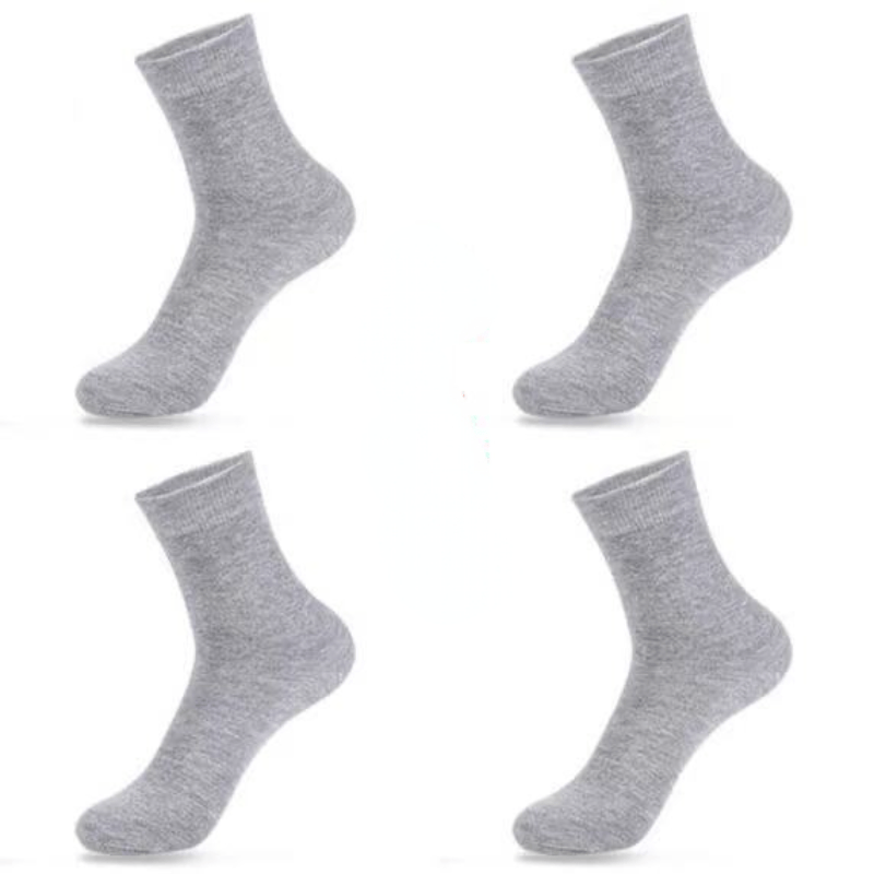 5 Pairs Men's Summer Ankle Socks Gray Low Cut Breathable Solid Socks