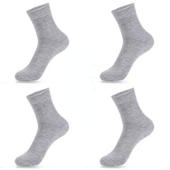 5 Pairs Men's Summer Ankle Socks Gray Low Cut Breathable Solid Socks