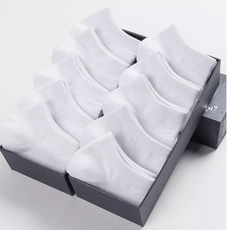 5 Pairs Men's Summer Ankle Socks Gray Low Cut Breathable Solid Socks
