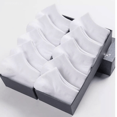 5 Pairs Men's Summer Ankle Socks Gray Low Cut Breathable Solid Socks