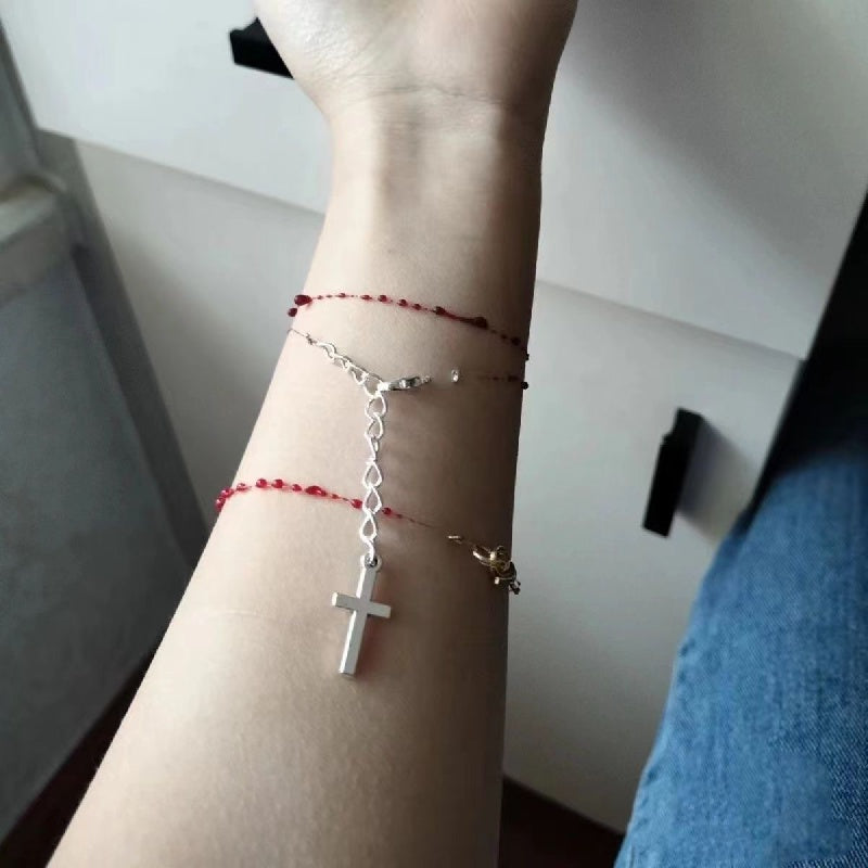 Red Blood Drop Bracelet Ultra Thin Necklace