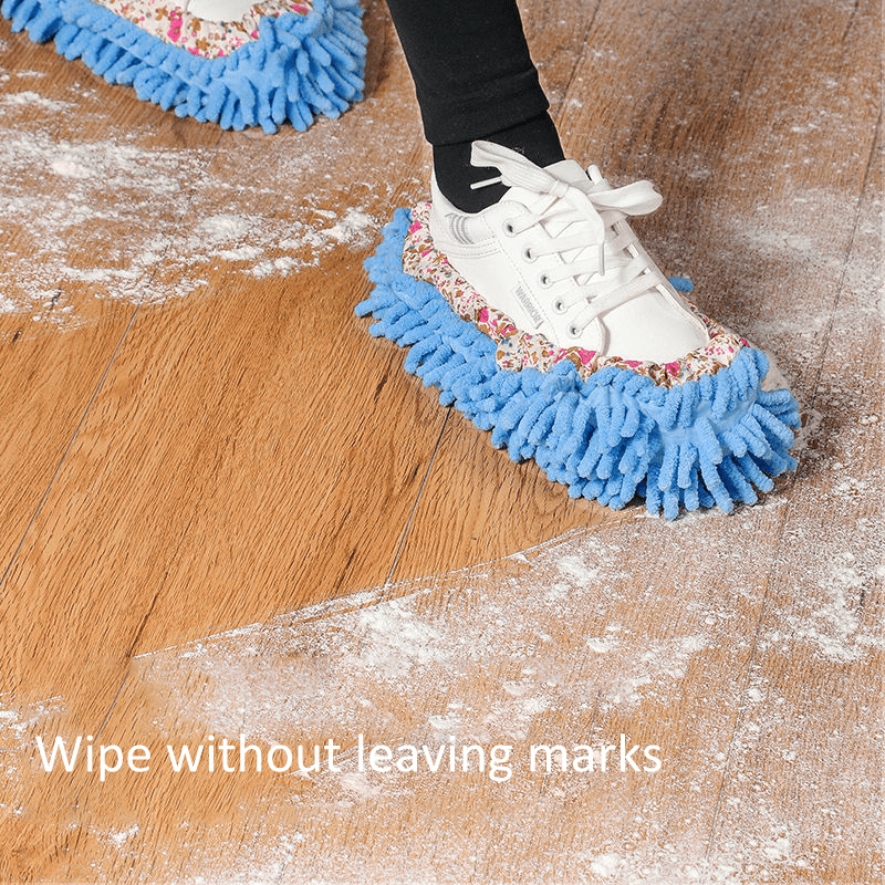 2pcs Microfiber Floor Cleaning Slippers - Easy Mopping & Dusting