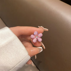 10pcs Small Crystal Flower Hair Claw Metal Hair Claw Sweet Hair Clip