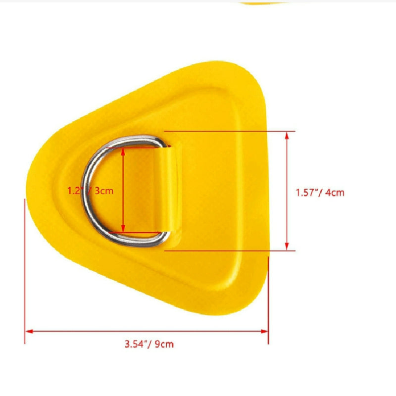 6pcs Stainless Steel D Ring Patch for Inflatable Boats Kayaks Dinghies