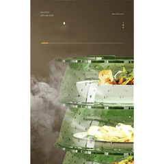 5-Layer Transparent Dust Cover Kitchen Lunch Food Storage Rack
