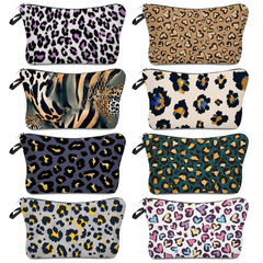 Leopard Pattern Makeup Pouch Zipper Storage Bag