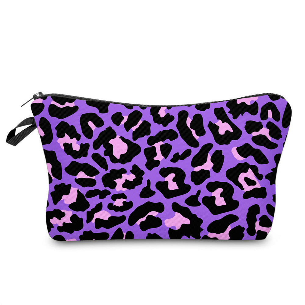 Leopard Pattern Makeup Pouch Zipper Storage Bag