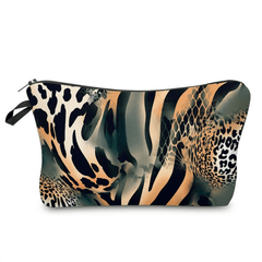 Leopard Pattern Makeup Pouch Zipper Storage Bag