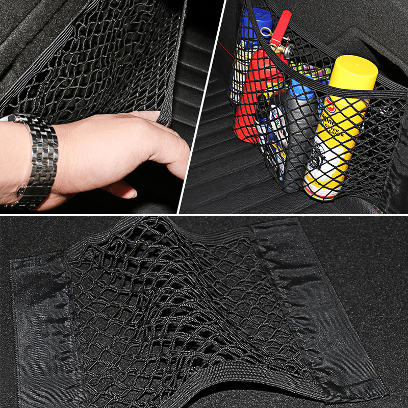 Car Back Rear Mesh Trunk Seat Elastic Net Storage Bag Organizer