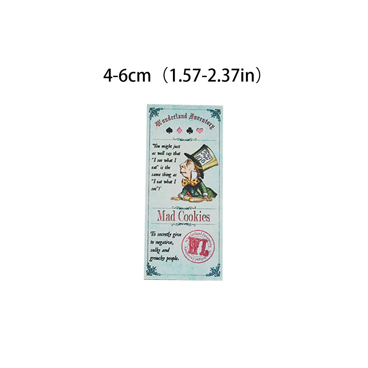 40 Alice Theme Stickers for DIY Crafts Water Bottles Bullet Journals