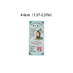 40 Alice Theme Stickers for DIY Crafts Water Bottles Bullet Journals