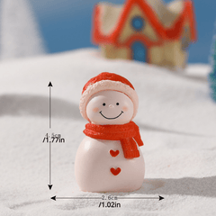 Winter Scarf Snowman Mini Christmas Ornament Resin Snowman Figurine Decoration