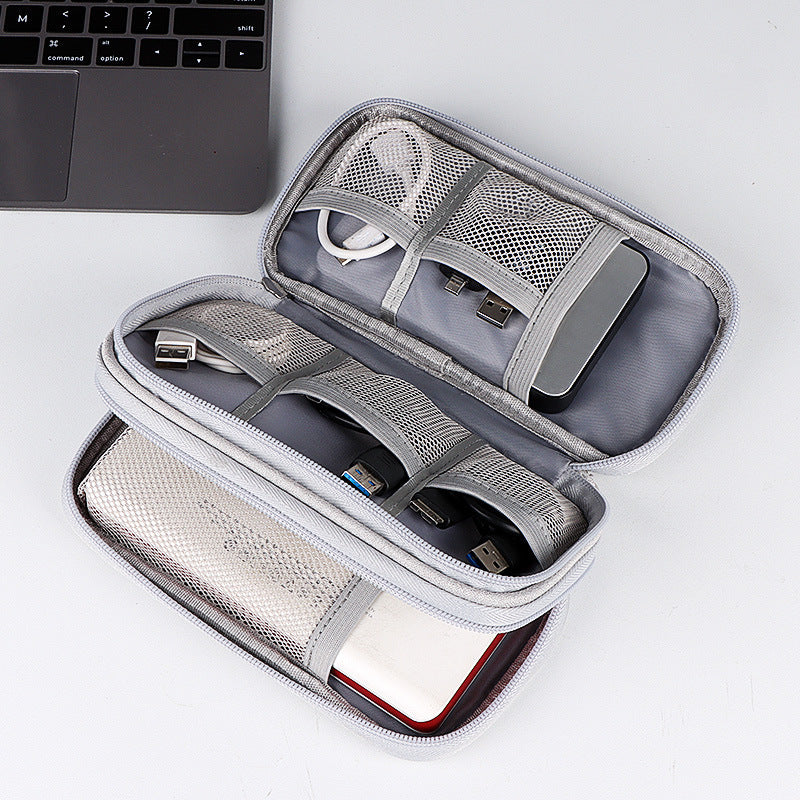 Portable Double Layer Digital Accessories Organizer