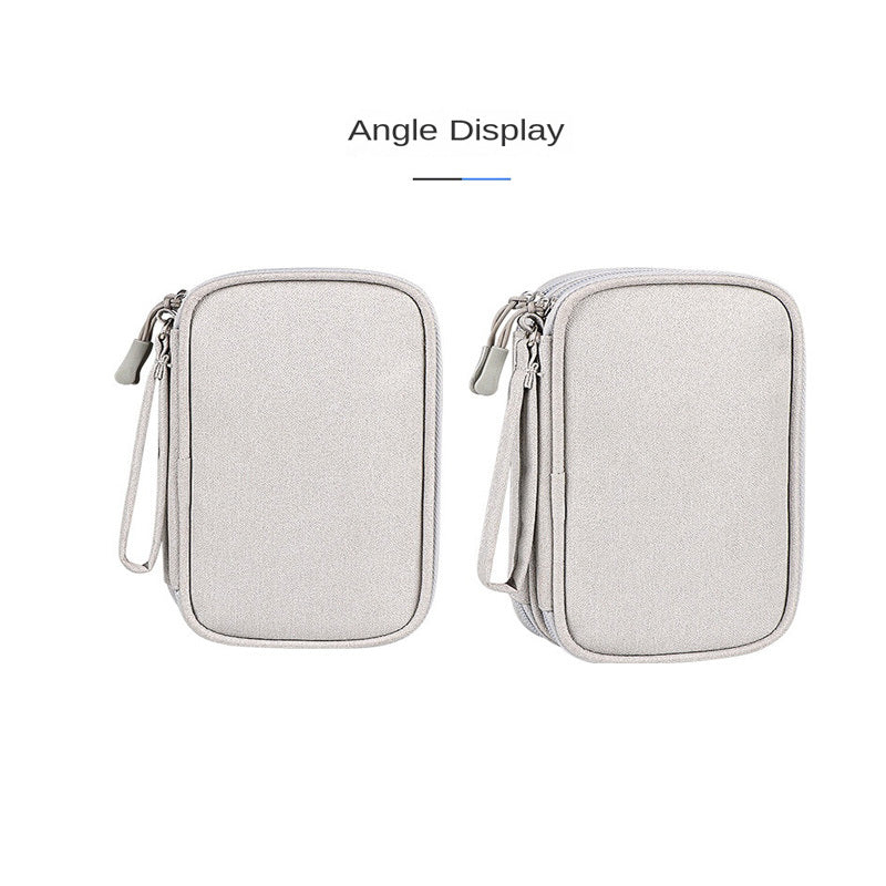 Portable Double Layer Digital Accessories Organizer