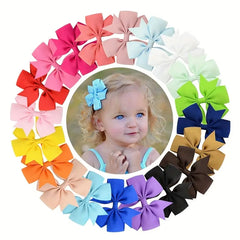 20-40pcs Girls Adorable Bow Hair Clips Headwear Hair Accessories