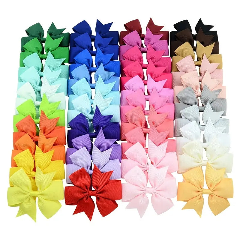 20-40pcs Girls Adorable Bow Hair Clips Headwear Hair Accessories