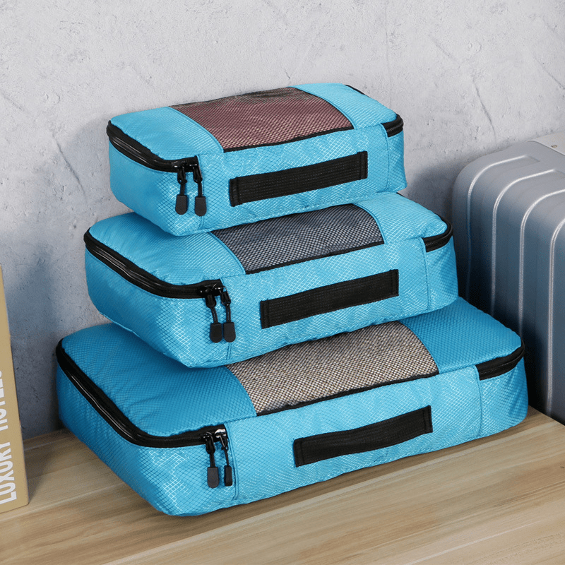 3 Pcs Travel Compression Bags Zipper Luggage Bags Portable Dustproof Bags