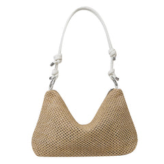 Boho Style Shoulder Bag Hand Woven Straw Beach Bag