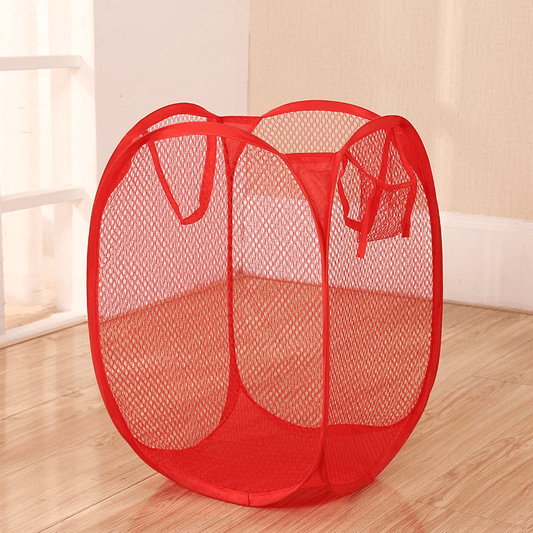 Folding Mesh Laundry Basket Large Capacity Lightweight Clothes Storage