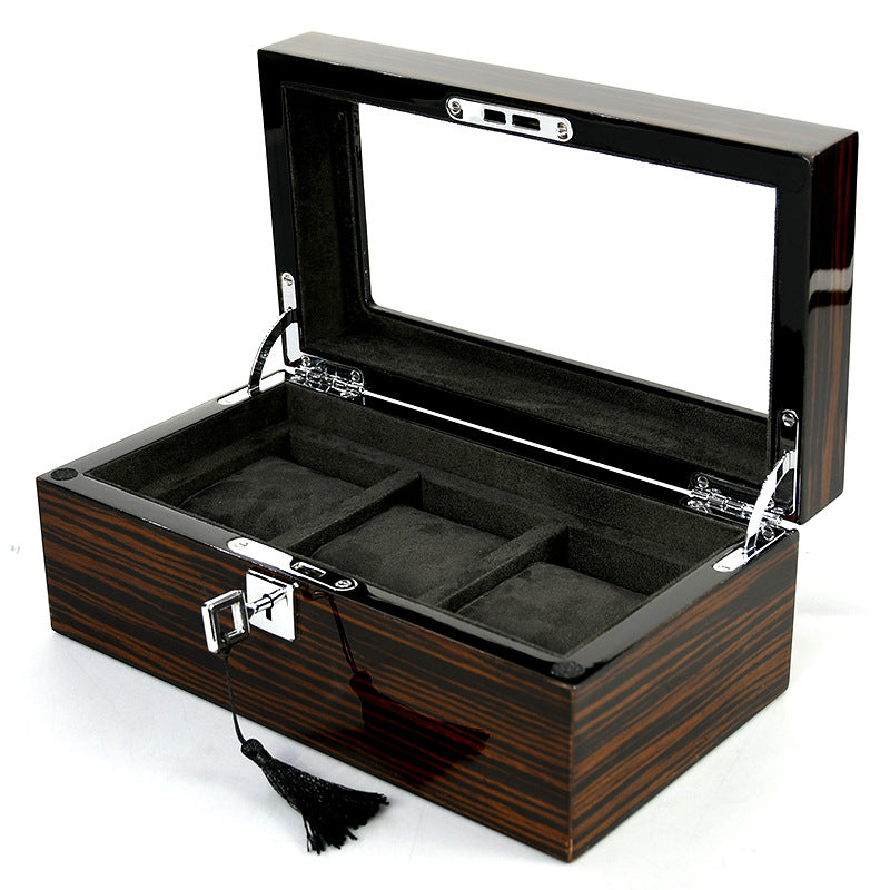 Wooden Piano Lacquer Watch Box with Lock