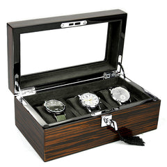 Wooden Piano Lacquer Watch Box with Lock