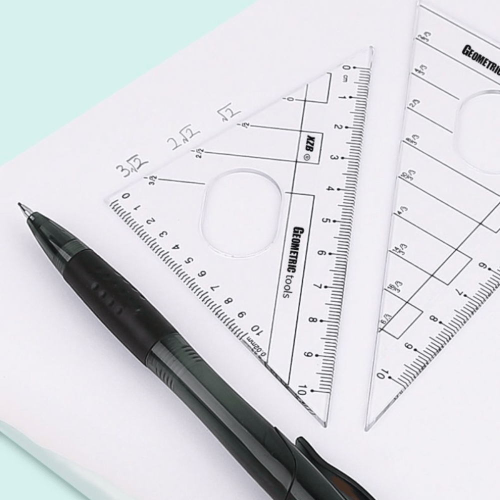 8 Piece Compass Ruler Set for School & Office - Upgrade Your Drawing Skills