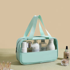 Waterproof Transparent Toiletry Bag Portable Zippered Tote Cosmetic Bag