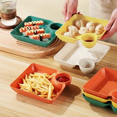 4pcs Unbreakable Serving Platter Set Snack Plate 18 X 16 Dishes Appet