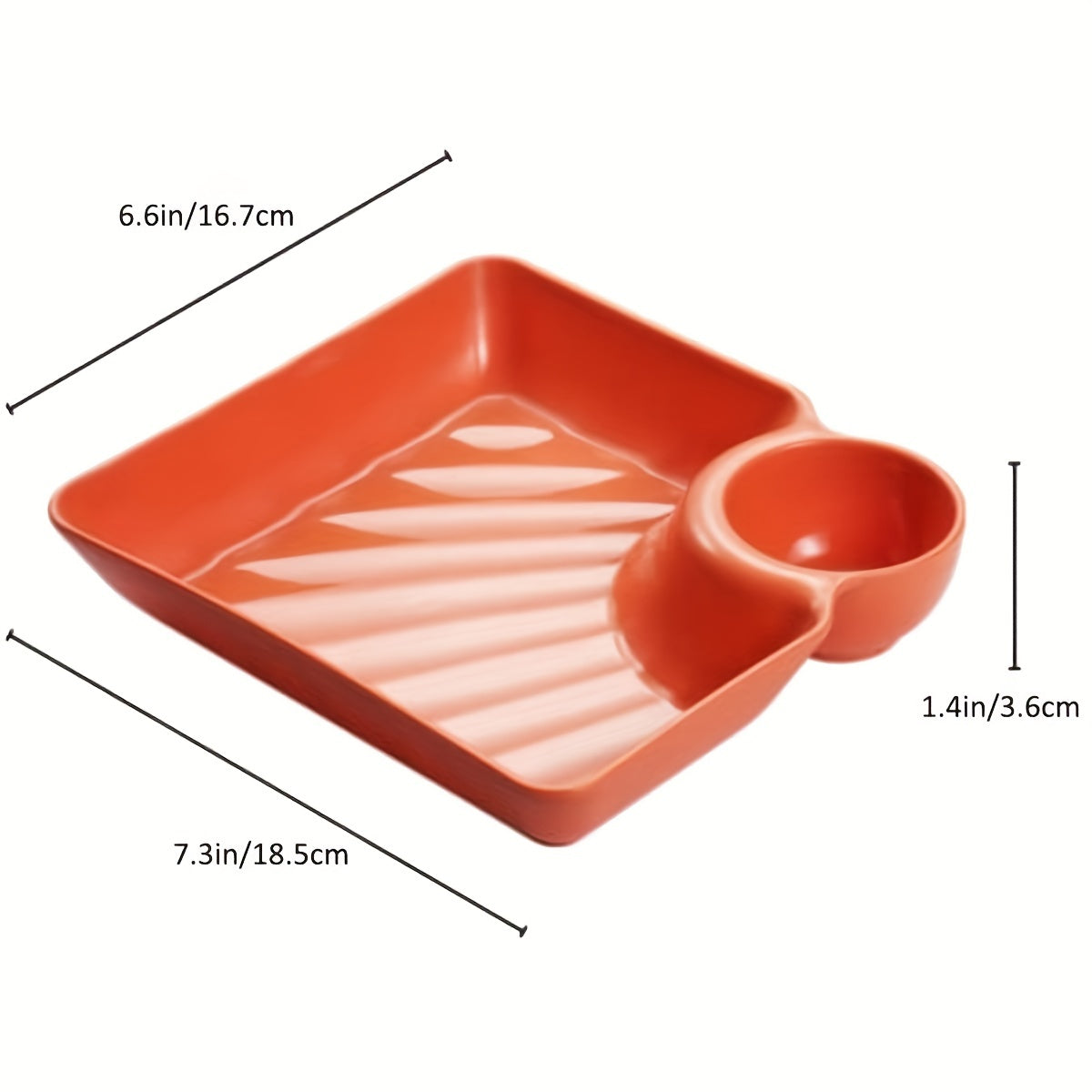 4pcs Plastic Serving Platter Set Sturdy Snack Plate Sushi Plate 18 X 16