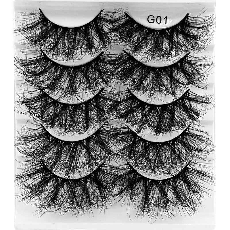 Multilayer Natural Cross Faux Mink Lashes