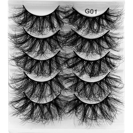 Multilayer Natural Cross Faux Mink Lashes