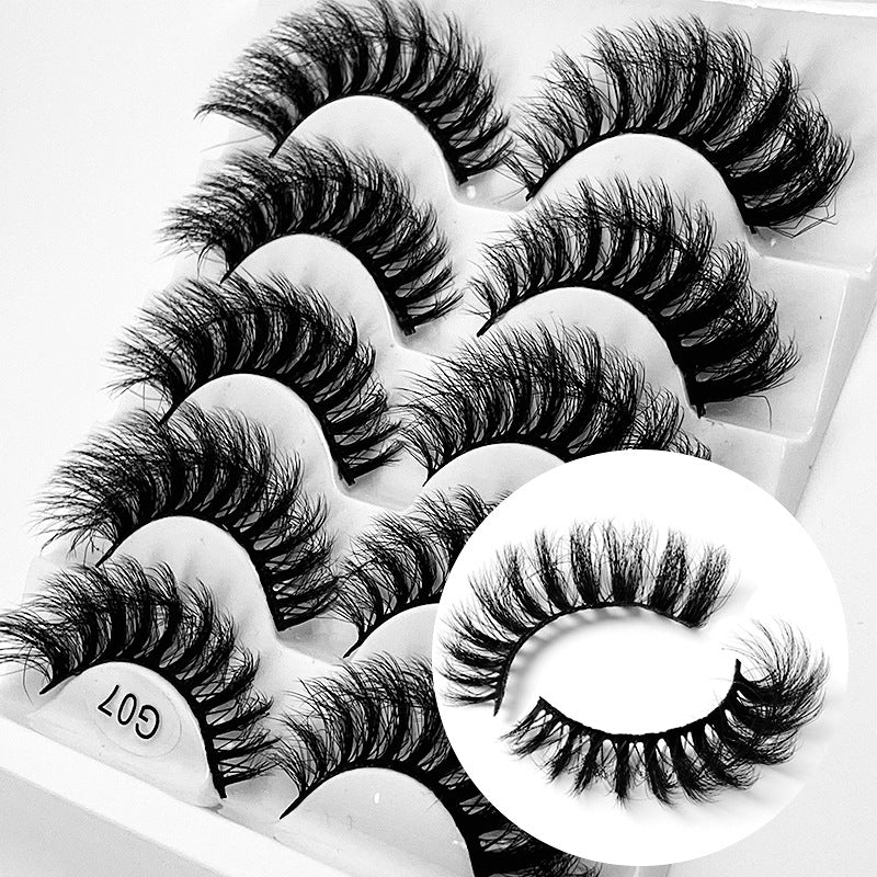 Multilayer Natural Cross Faux Mink Lashes