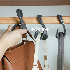 3pcs Hanging Bags Hangers Wardrobes Hooks Handbags Hats Storage Racks