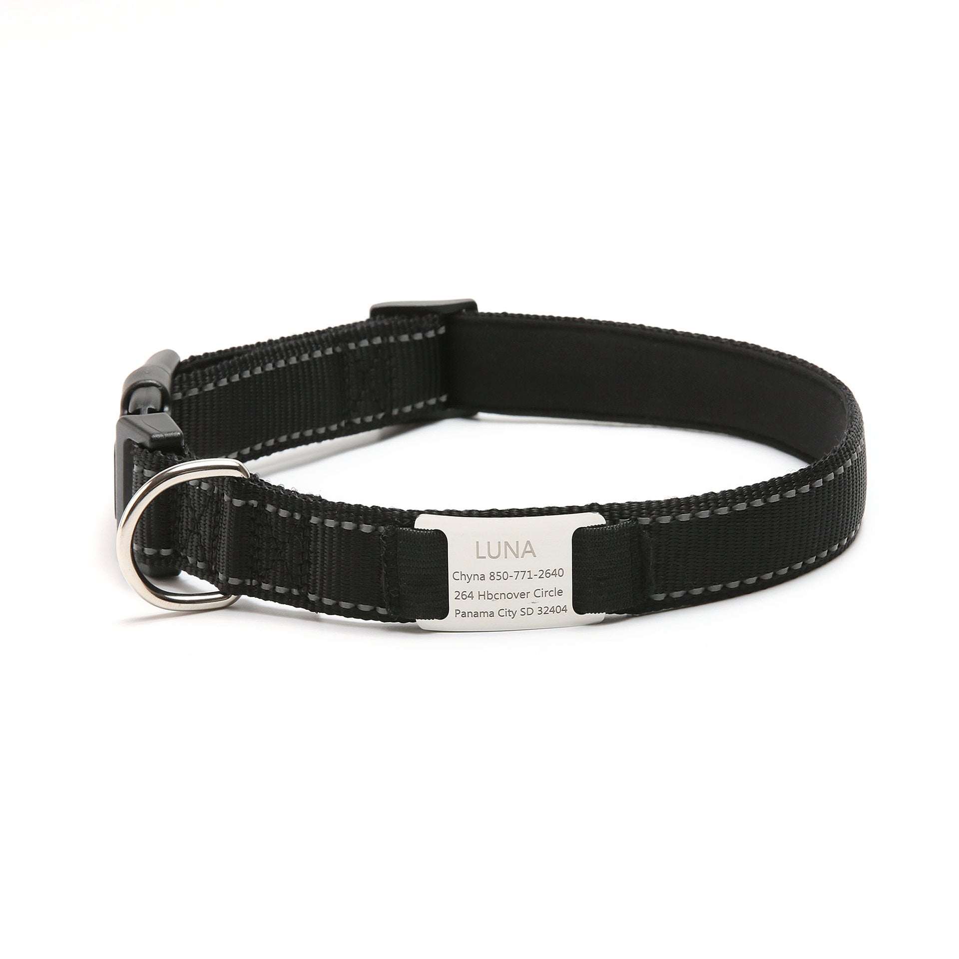 Customized Dog Collar with Engraved Nameplate - Personalized Pet Collars