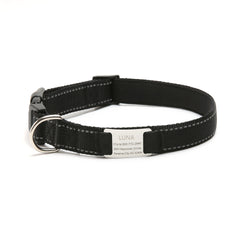 Customized Dog Collar with Engraved Nameplate - Personalized Pet Collars
