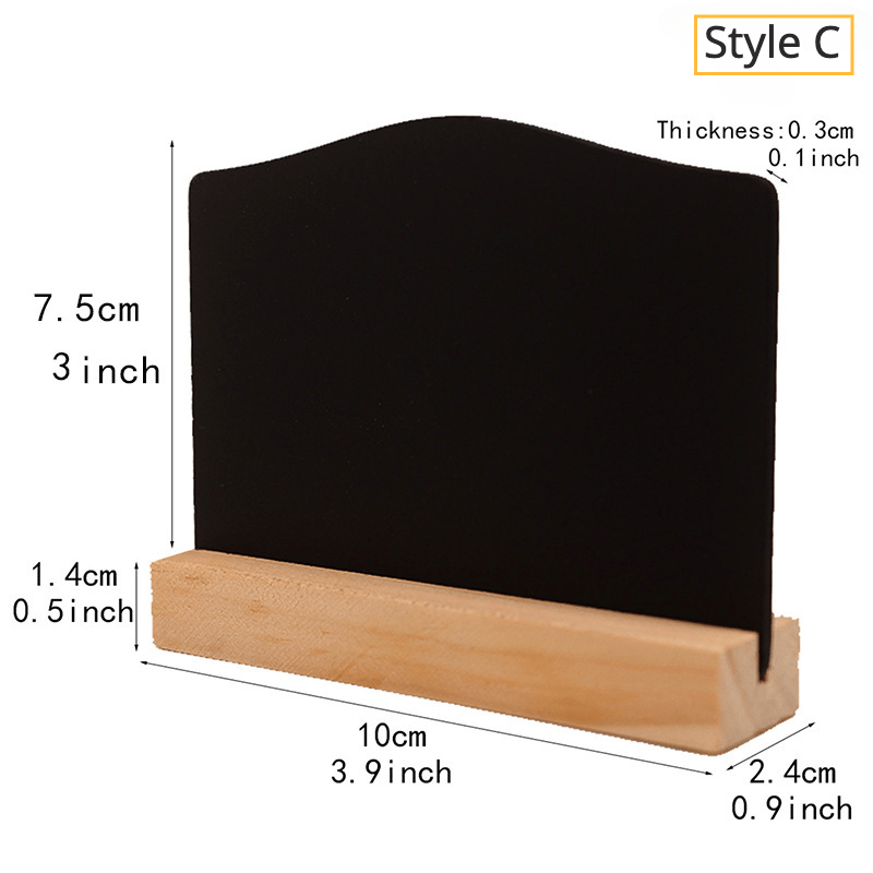 4pcs Mini Blackboard Set Small Wooden Message Board With Stand