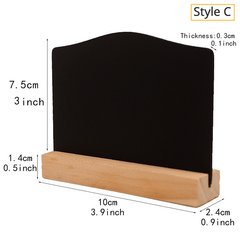 4pcs Mini Blackboard Set Small Wooden Message Board With Stand